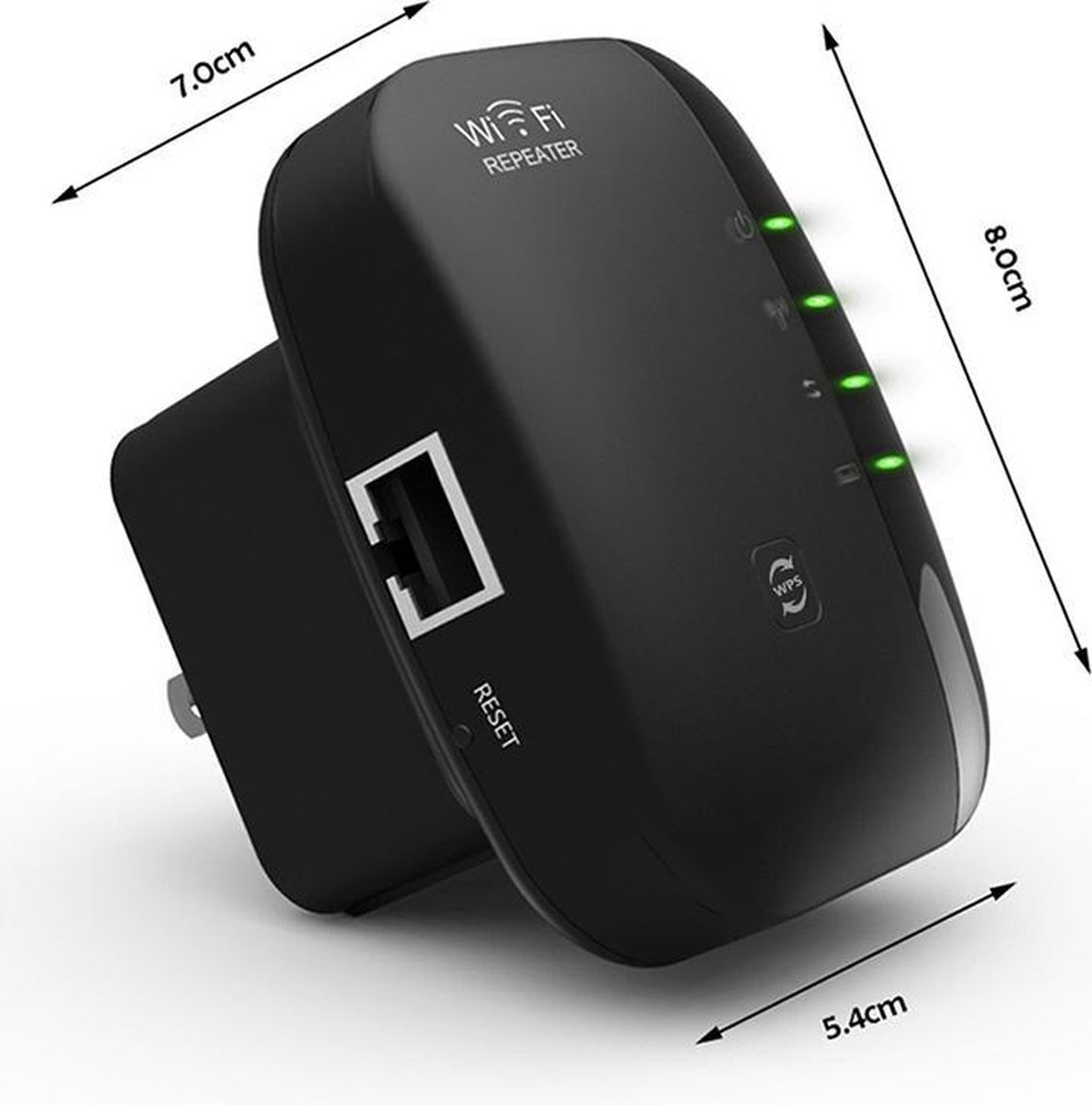 WiFi Versterker stopcontact - Zwart- Wifi Repeater - 300Mbps - Draadloos - Overal internet - Signaal