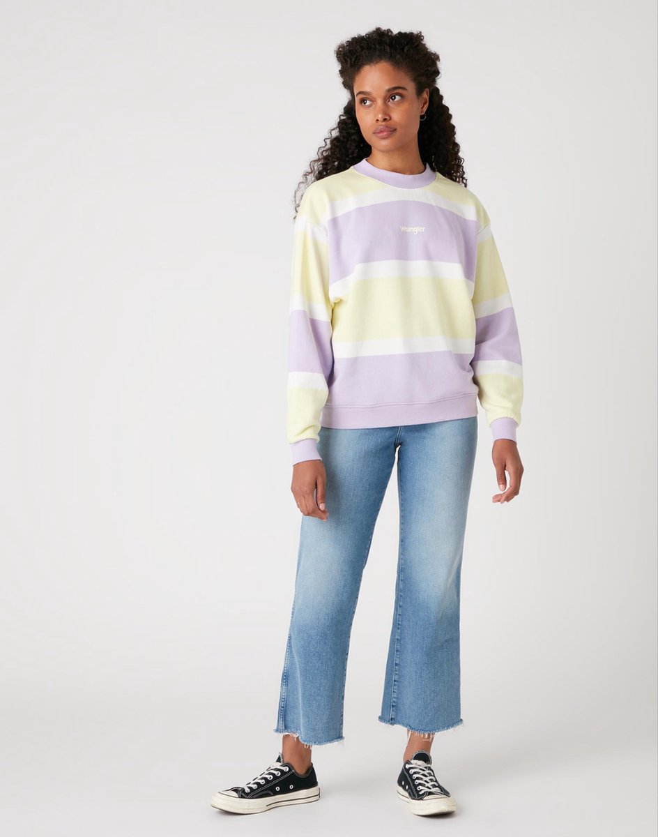 Wrangler - Maat S - Retro Sweat Pastel Violet  Dames Trui