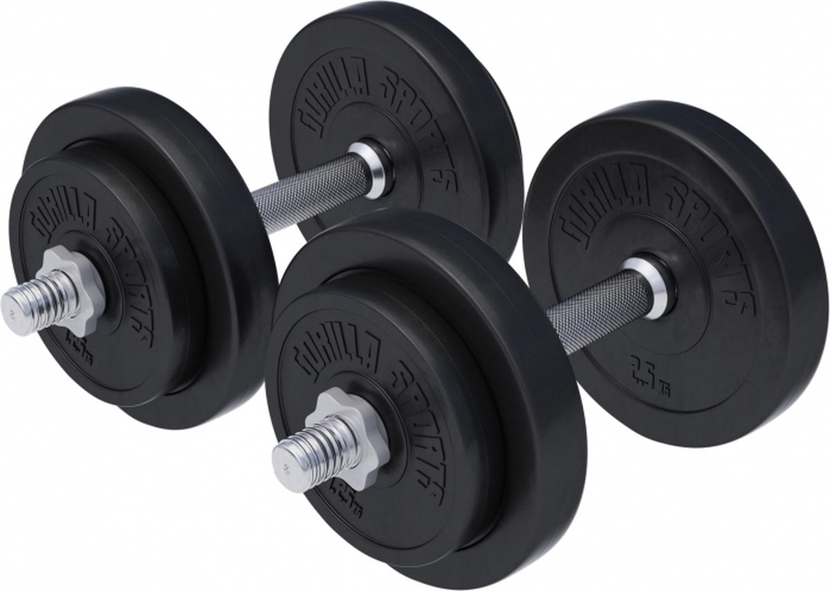 dumbbell, gewichtenset, neopzetten?, staalgewichten?, dumbbell set