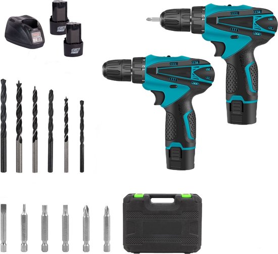 DGMoutlet-nl-Deutsche-Stahl-CB1280T-18V-Cordless-Drill-Impact-Drill-Cordless-Drill-Set Apparaat, Boormachine, Hulpmiddel