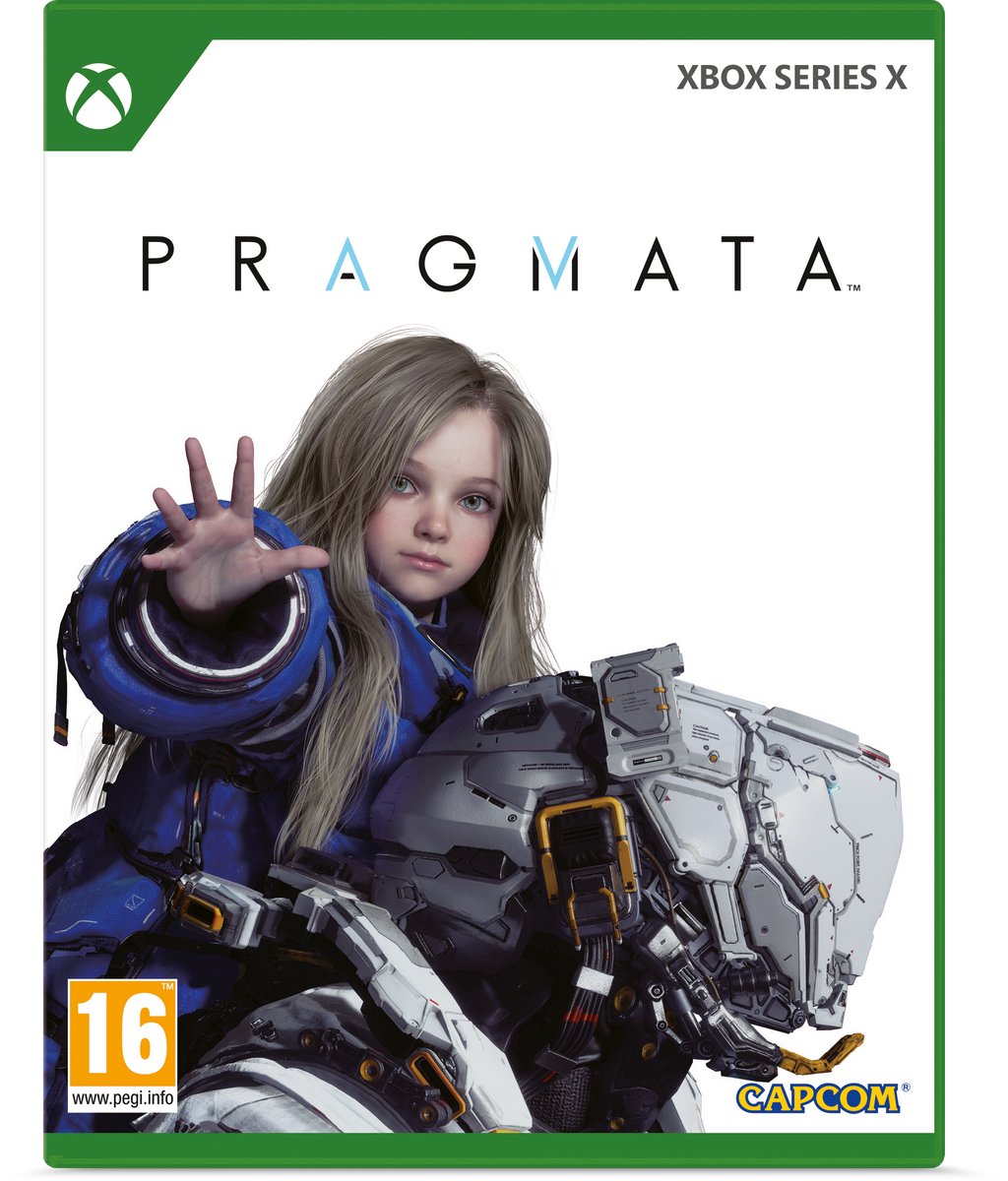 Xbox game, Pragmata, robot-dog, jong meisje, futuristisch