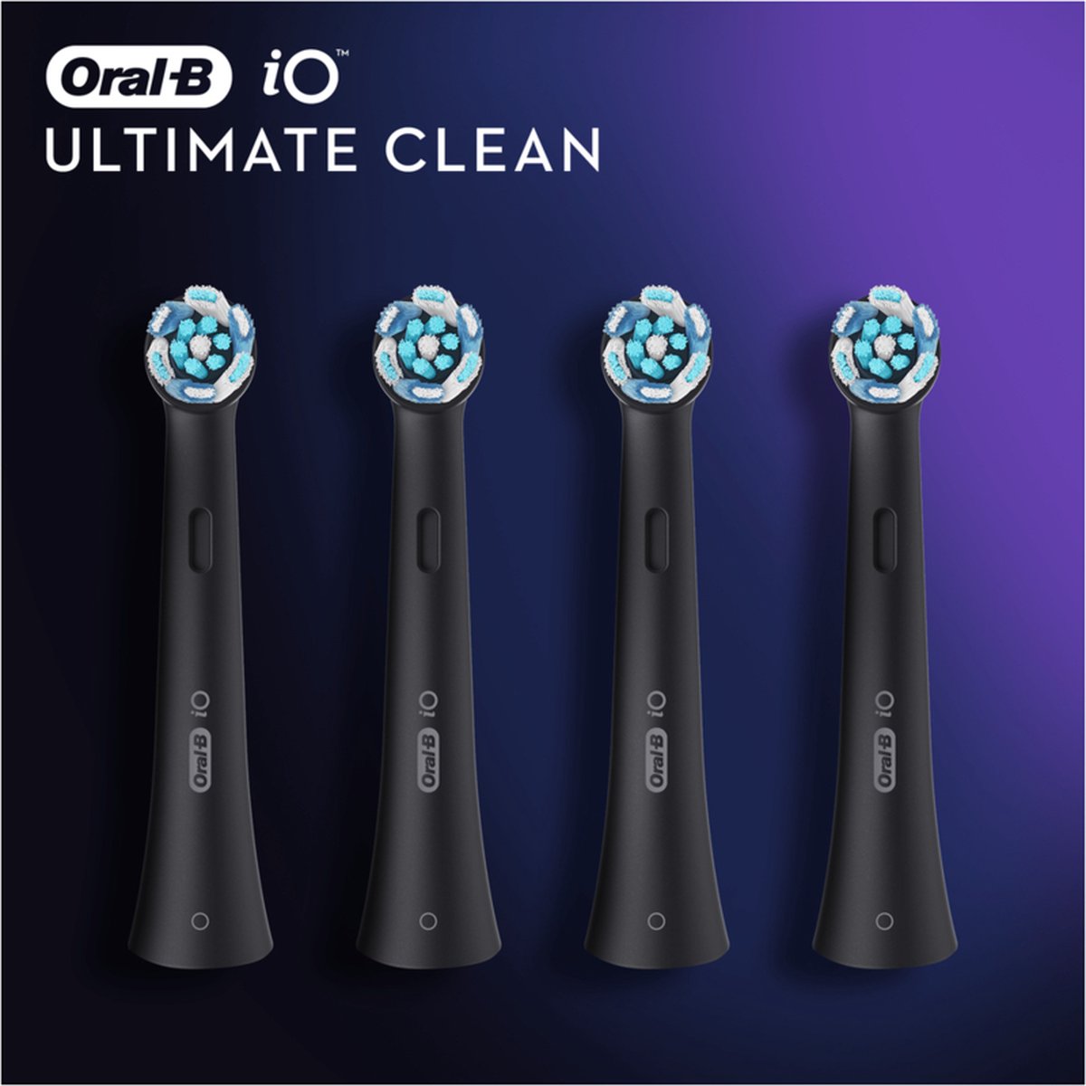 Oral-B iO Ultimate Clean - Opzetborstels - Zwart - 4 Stuks
