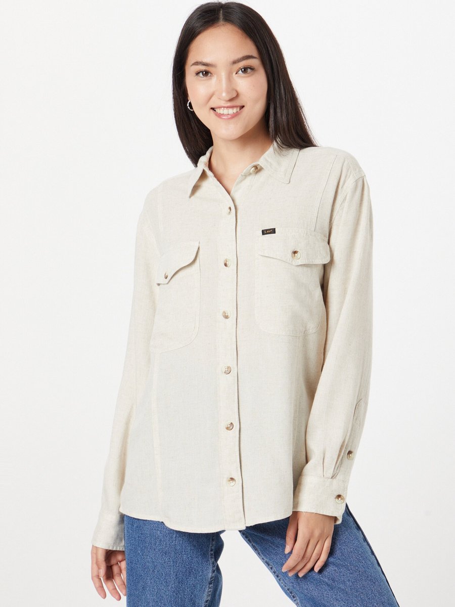 LEE Two Pocket Ecru Dames Blouse - Maat S