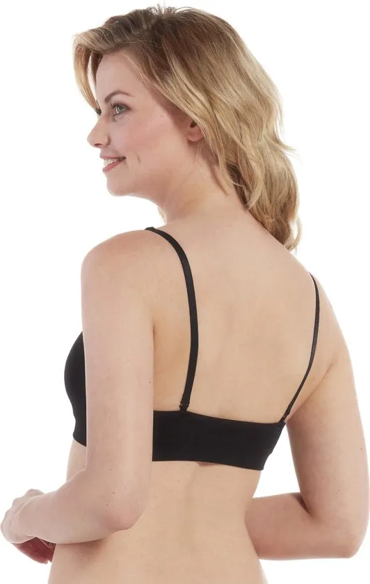 MAGIC Bodyfashion BH Comfort Bra with Spaghetti Straps - XL - Black