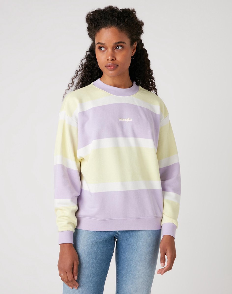 Wrangler - Maat S - Retro Sweat Pastel Violet  Dames Trui