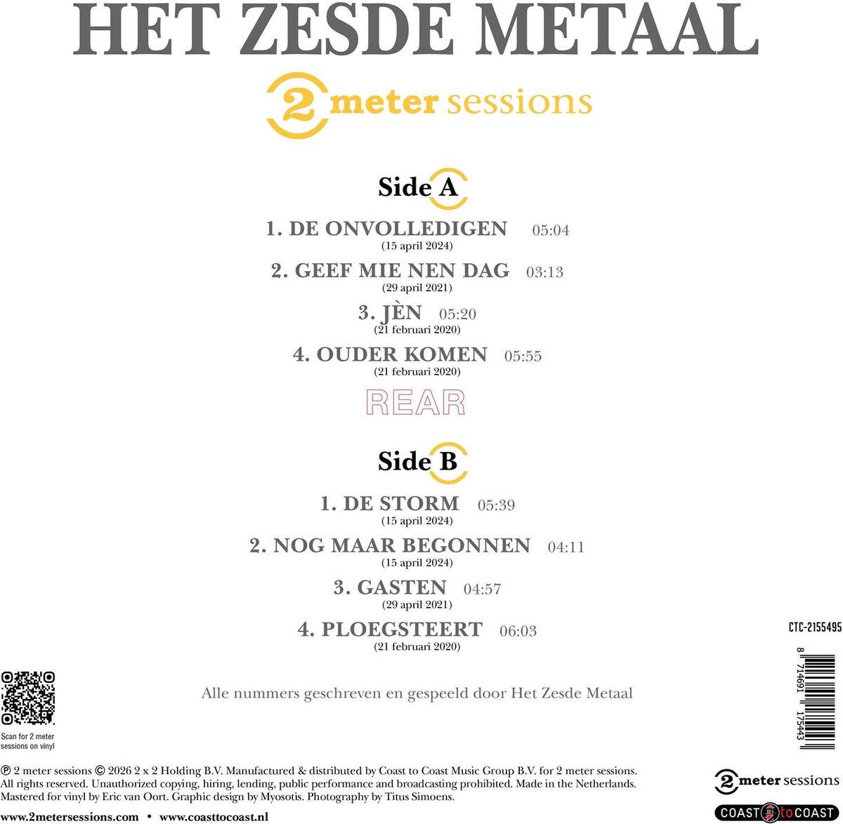 Het Zesde Metaal - 2 Meter Sessions (LP)