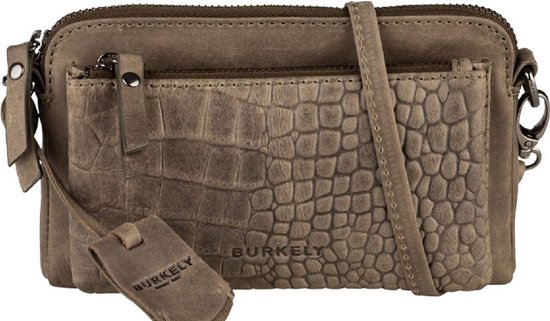 BURKELY Croco Cody Minibag Crossbodytas - Groen