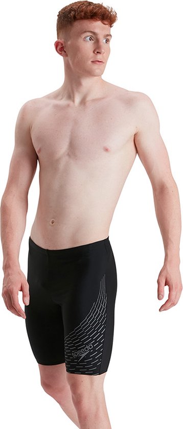 Speedo Maat L Medley Logo Jammer Zwart/Grijs Heren Sportzwembroek