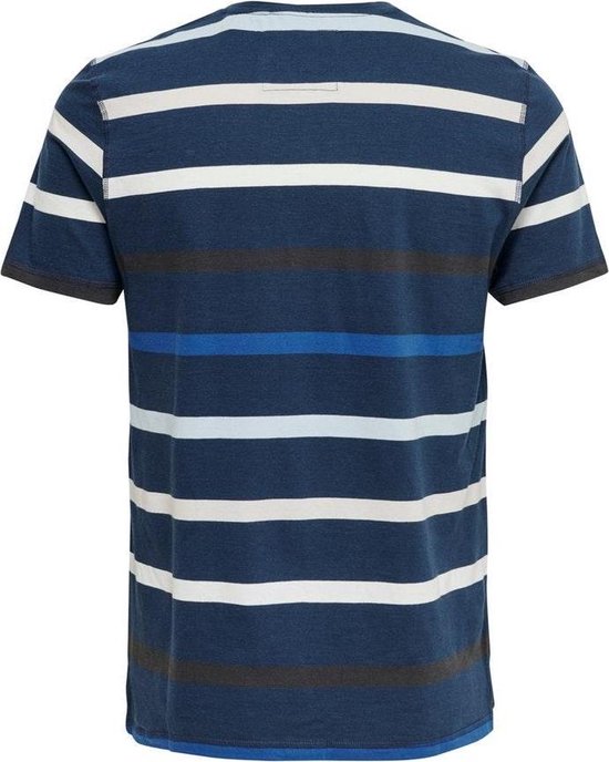 Only & Sons Eduard Life Heren T-shirt - L - Blauw