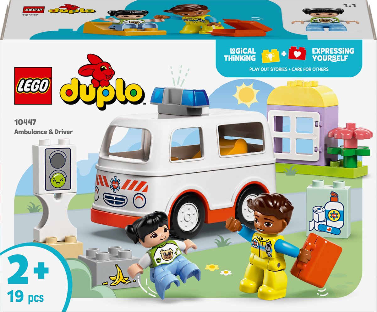ambulance, van, emergency, figures, building blocks
