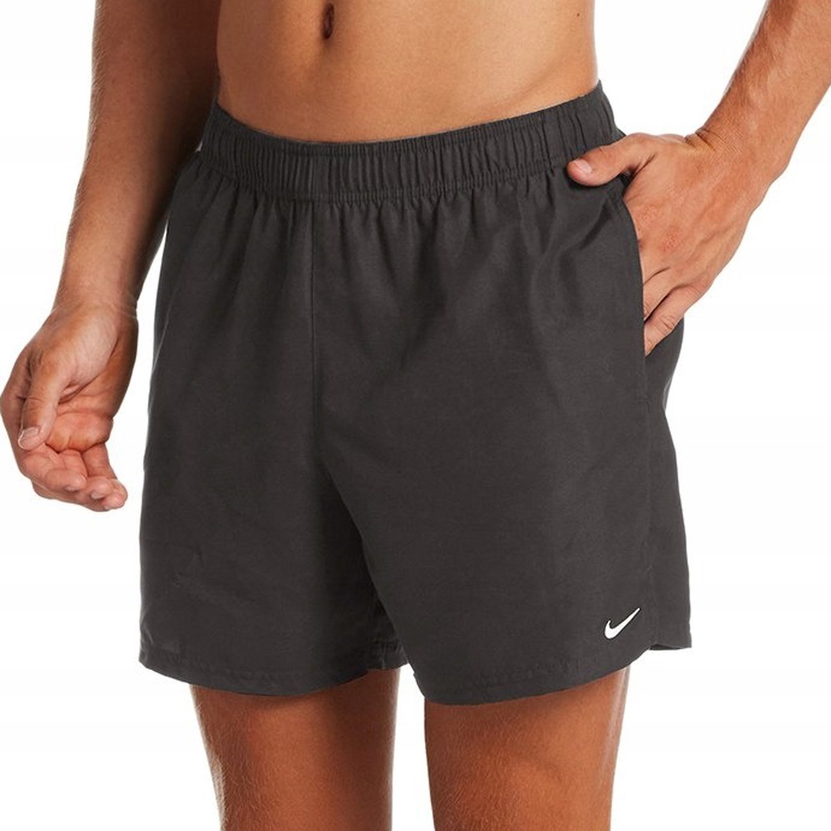 shorts, athletic, zwart, elastische- taille, logo-coin
