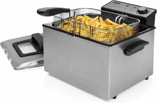 Princess Frituurpan - Grote friteuse - 1 grote en 2 kleine manden - 5 liter - 3270W - Kijkvenster - Koude zone