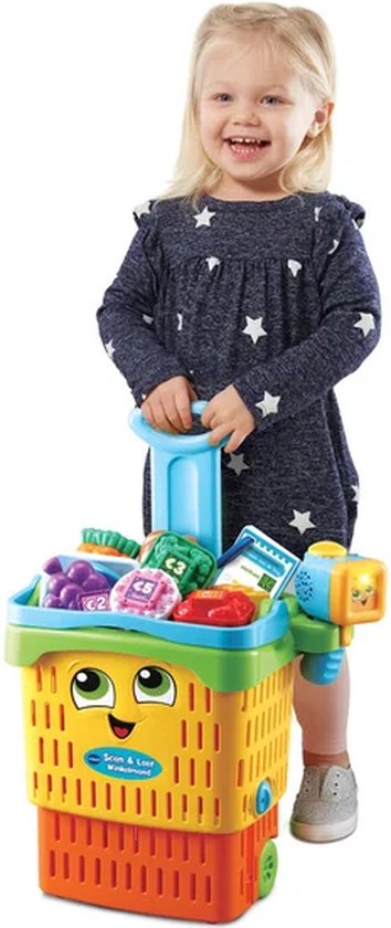 VTech Scan & Leer 2 in 1 Winkelmand - Interactief Baby Speelgoed - Maak Kennis met Vormen & Cijfers