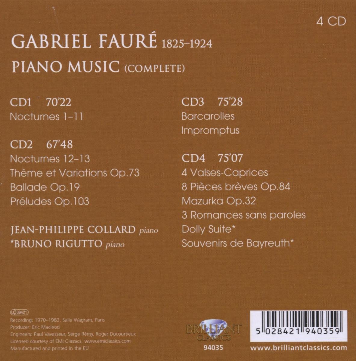 Jean-Philippe Collard - Complete Piano Works (4 CD)