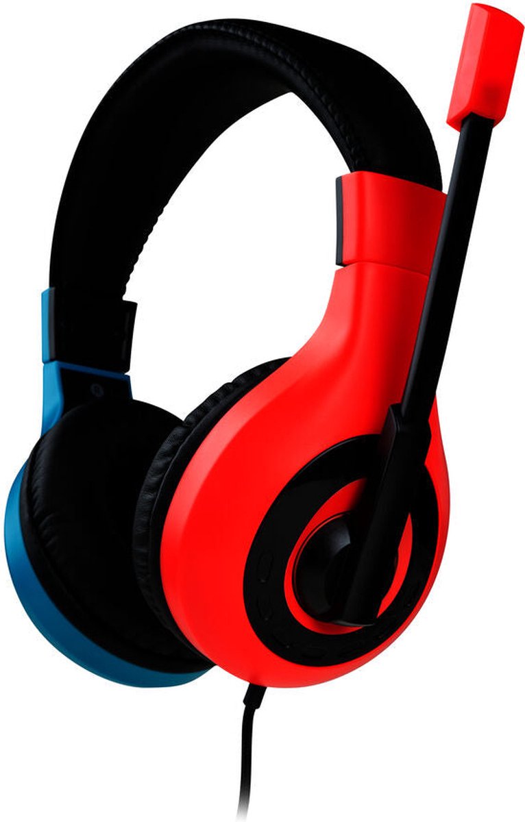 Bigben Stereo Gaming Headset V1 - Nintendo Switch - Neon Rood/Blauw