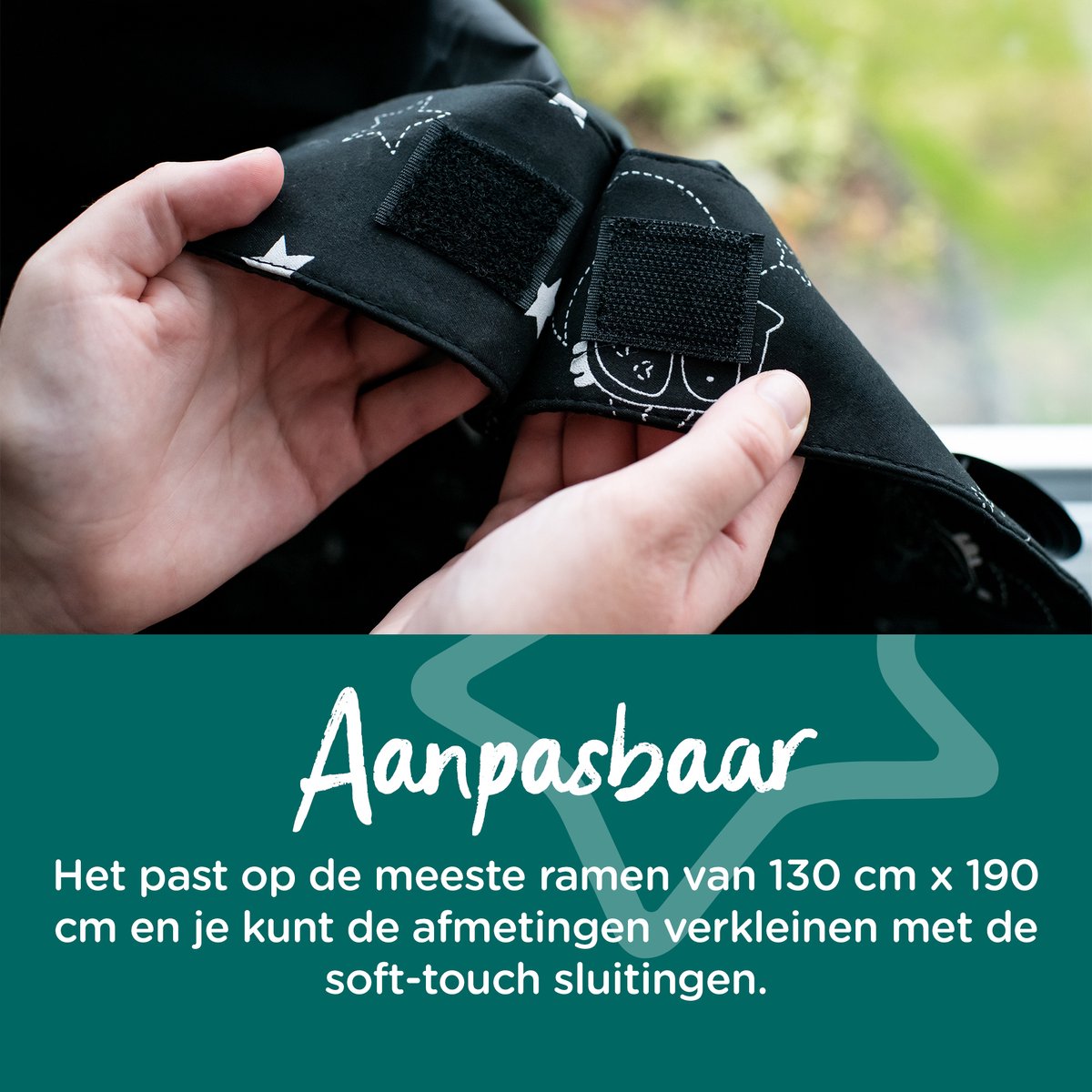Tommee Tippee Sleeptime - draagbaar verduisteringsgordijn - met zuignappen - aanpasbaar en licht - g