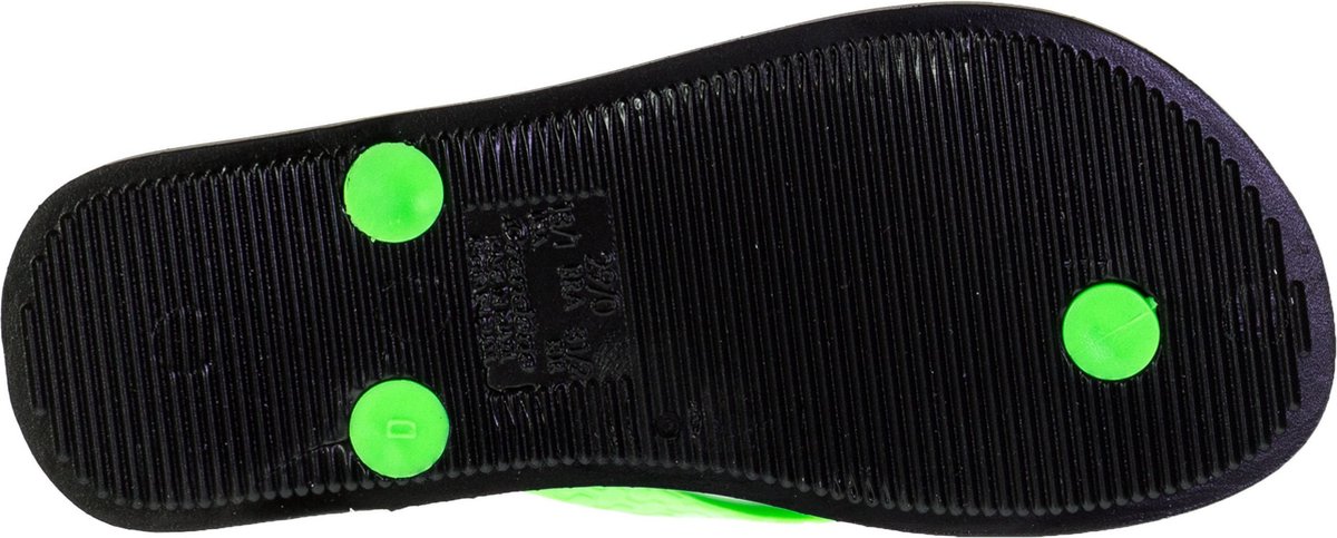 slipper, flip-flop, rubber, groene studs, thongriem