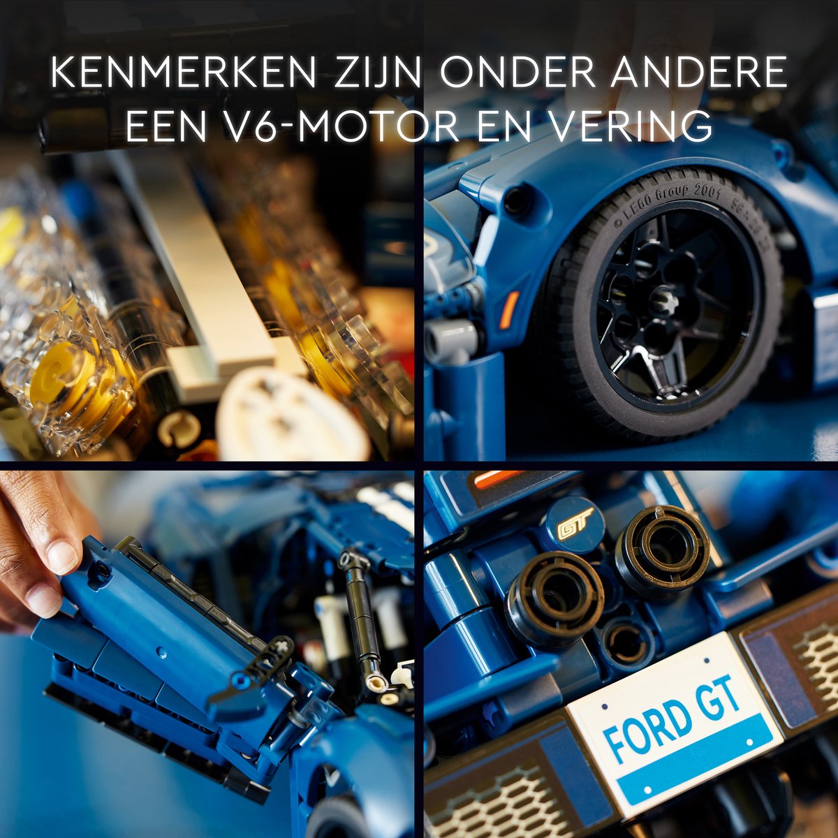 LEGO Technic 2022 Ford GT Auto Supercar Modelbouwpakket voor Volwassenen - 42154