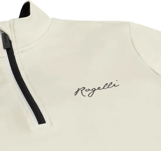 Rogelli Maat 2XL Sage Hardloopshirt - Lange Mouwen - Dames - Taupe, Zwart