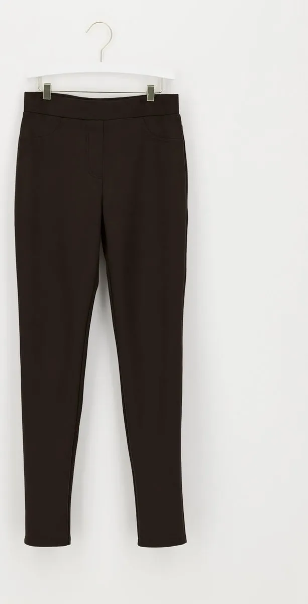 Oroblu - Maat M - Pull On Leggings - Suede - Kleur Zwart