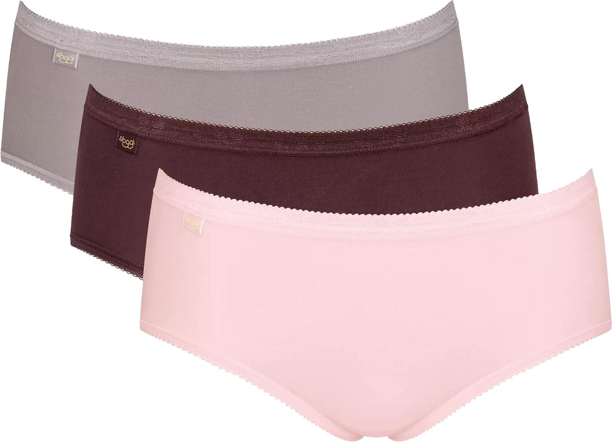 broek, slip, katoen, set van drie, effen