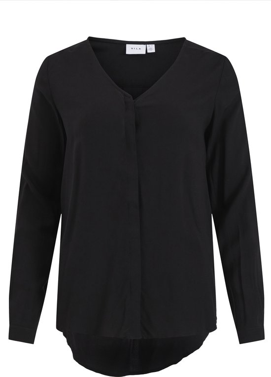VILA - maat 42 - VIPAYA V-NECK L/S SHIRT - NOOS - Dames - Blouses
