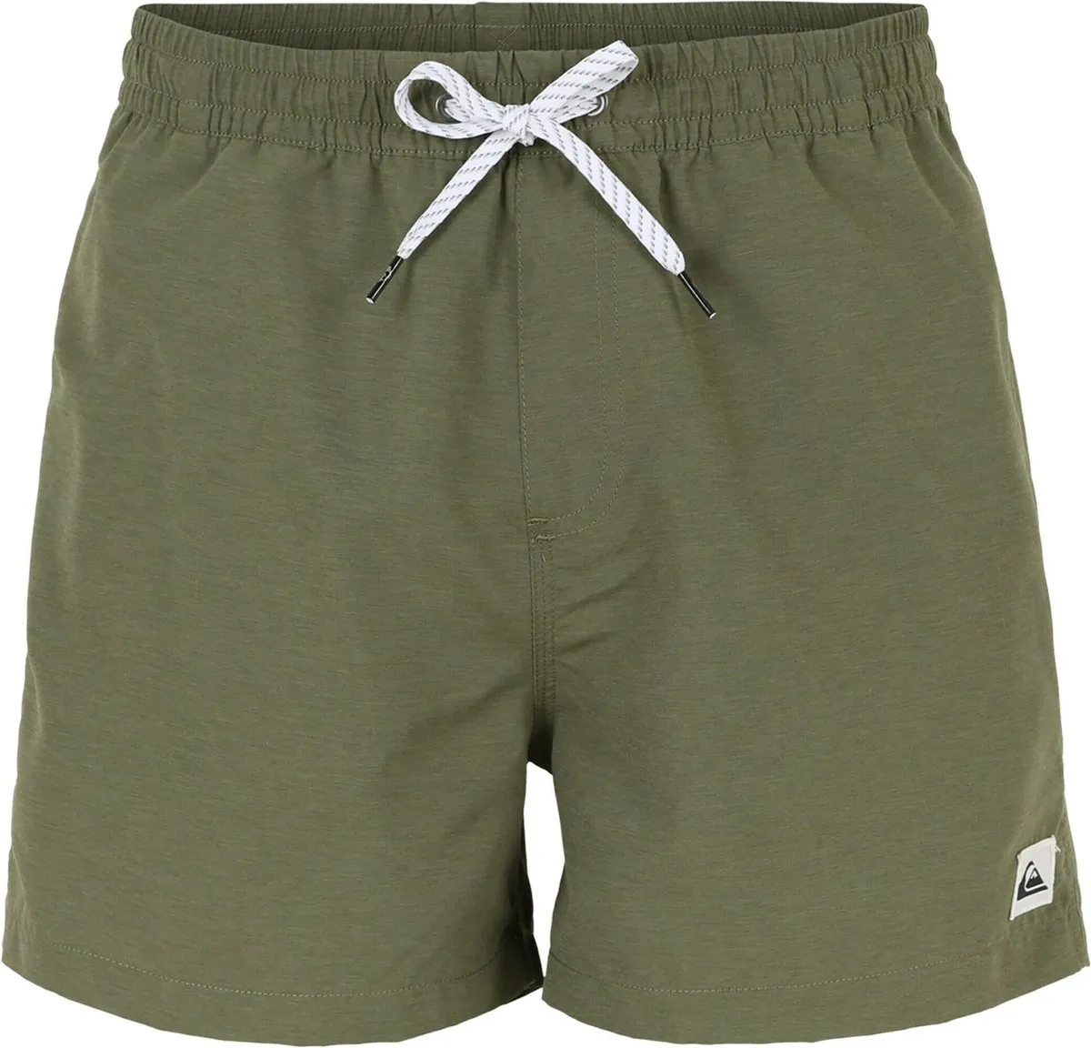 zwembroek, khaki, drawstring, short, patchlogo