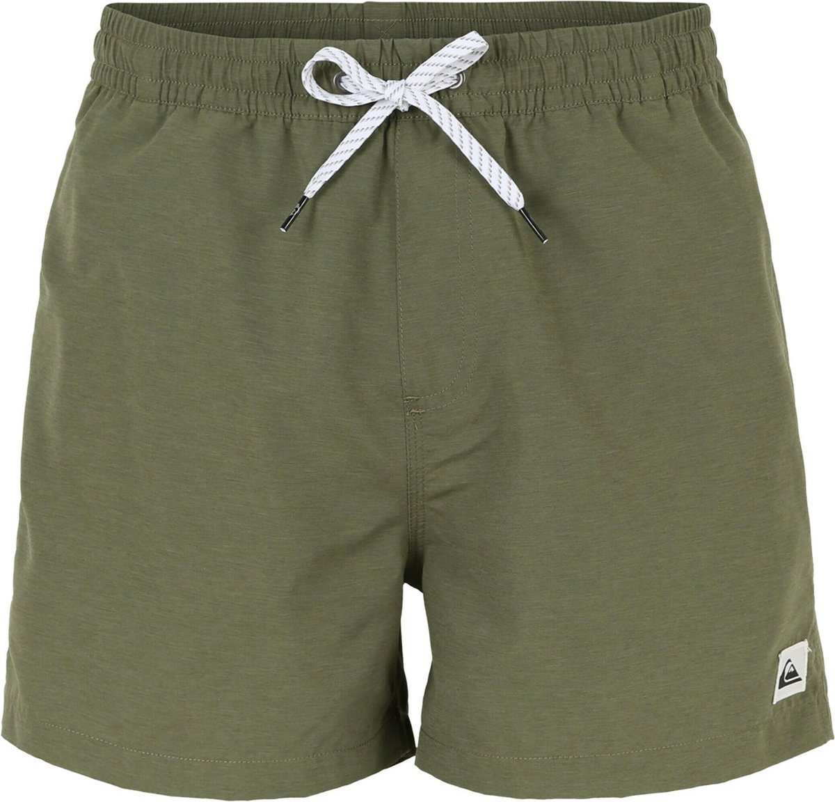 zwembroek, khaki, drawstring, short, patchlogo