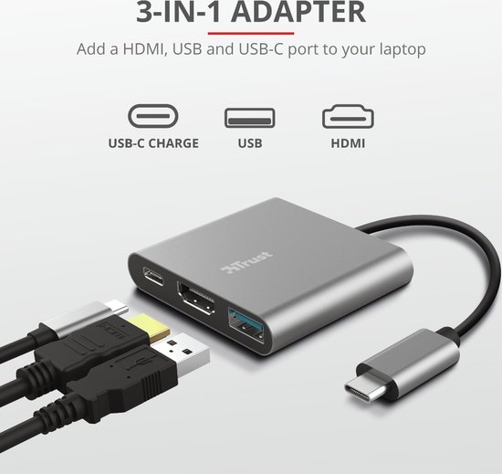 Trust Dalyx - 3-in-1 Multiport USB-C Adapter