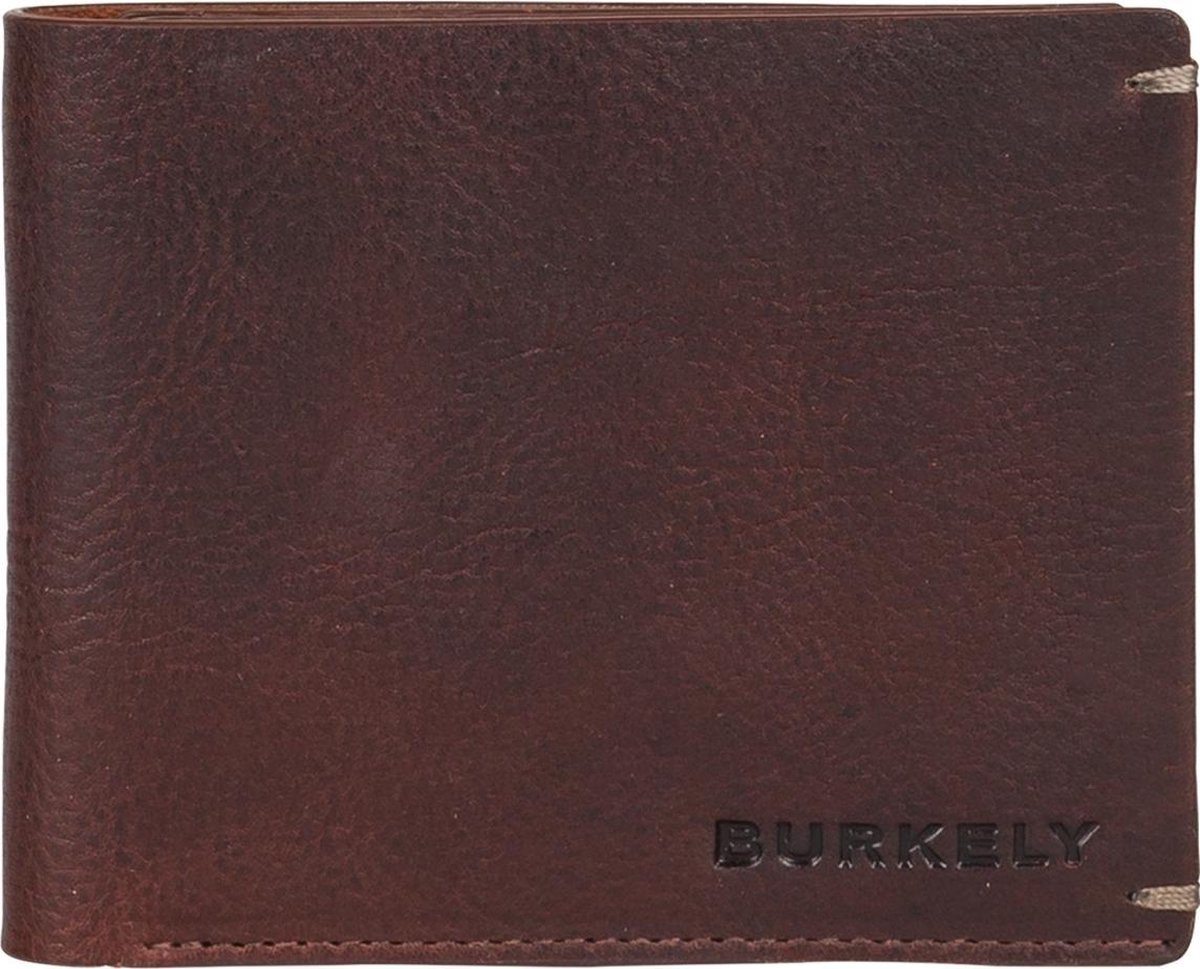 portemonnee, leren, bruin, riemloze, wallet