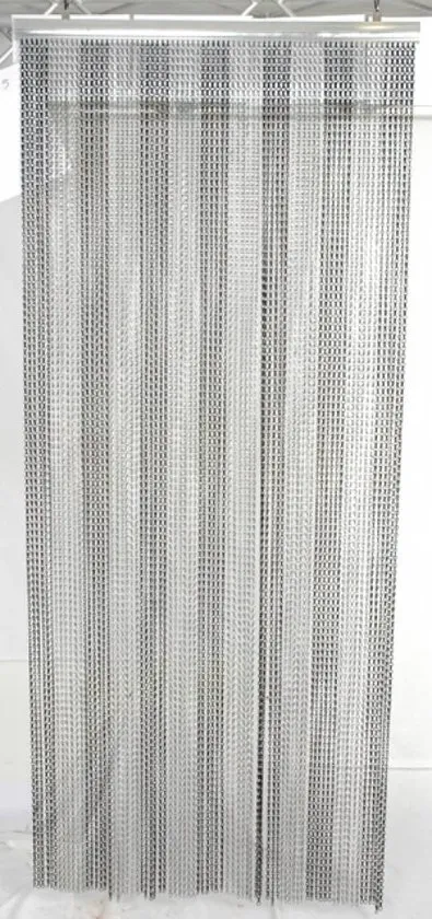 Deurgordijn alu Chain 100x230cm zwart/grijs, 78s