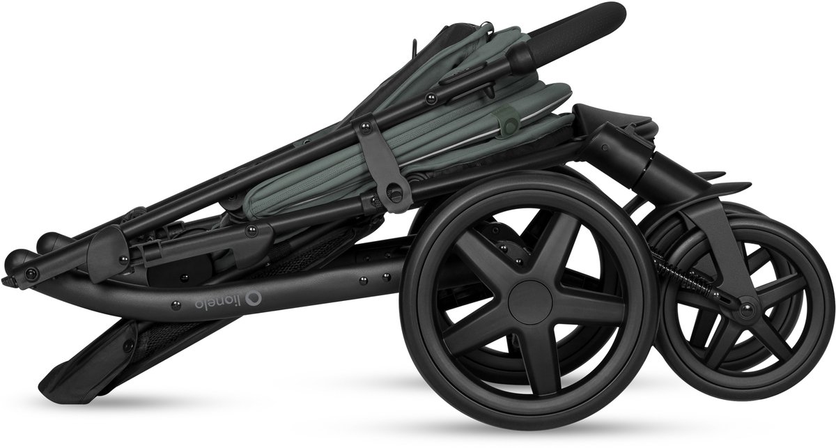 Lionelo Buggy Annet Plus – Lichtgewicht & Inklapbaar – Grote Massieve Wielen met Vering – Inclusief Voetenzak, Klamboe & Bekerhouder – Verstelbare Rugleuning & Voetsteun – Wandelwagen vanaf de geboorte tot 22 kg – Kinderwagen