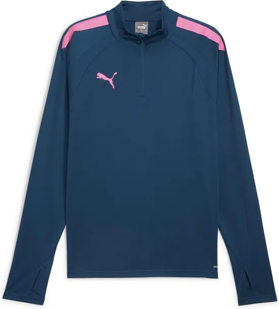 PUMA Maat M teamLIGA 1/4 Zip Top Heren Sporttop - Ocean Tropic-Poison Pink
