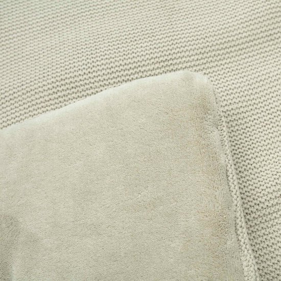 Jollein - Boxkleed 75x95cm - Speelkleed Baby - Basic Knit - Olive Green