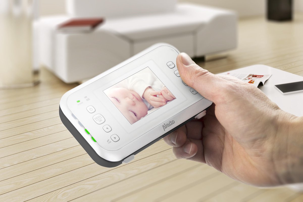 Alecto DVM-73 - Babyfoon met camera - 2.4" Kleurenscherm - Wit