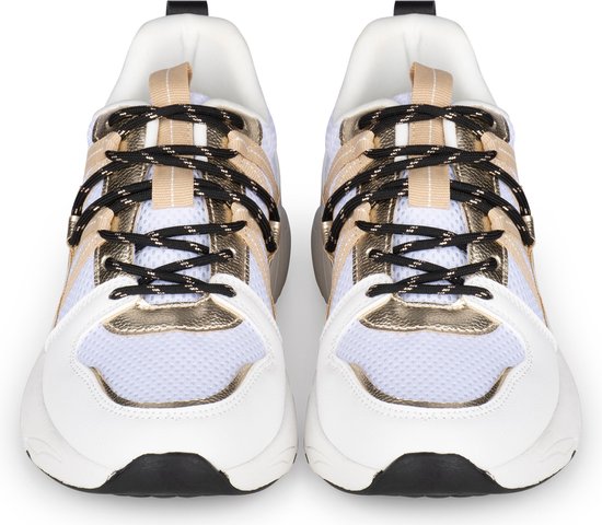 POSH by Poelman - Maat 40 - CELINE Dames Sneakers - Beige met combinatie