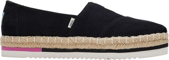 Toms - maat 40- Alpargate Platform Rope dames espadrille - Zwart