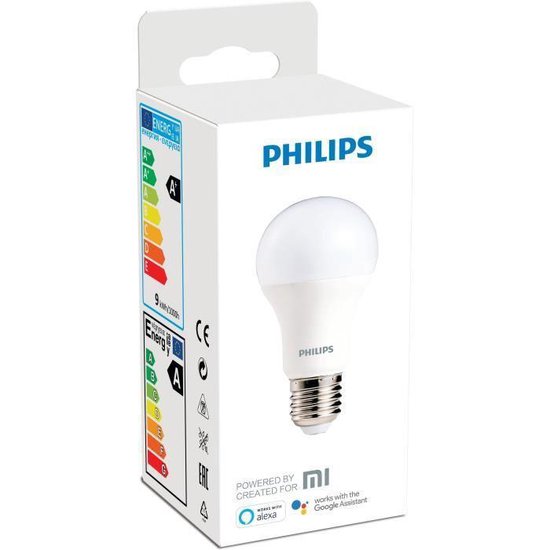 Xiaomi Mi - Philips ZeeRay Wi-Fi LED Smart Bulb - E27 Dimbaar wit Lamp (9 watt) met Apple HomeKit, G