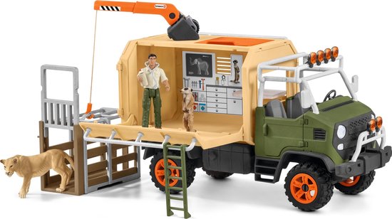 schleich WILD LIFE Speelfigurenset - Grote Reddingstruck voor Dieren - 3 tot 8 jaar