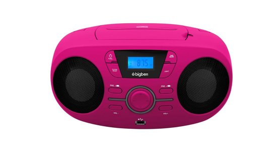 Bigben CD61RSUSB - Draagbare Radio & CD-Speler met USB - Roze