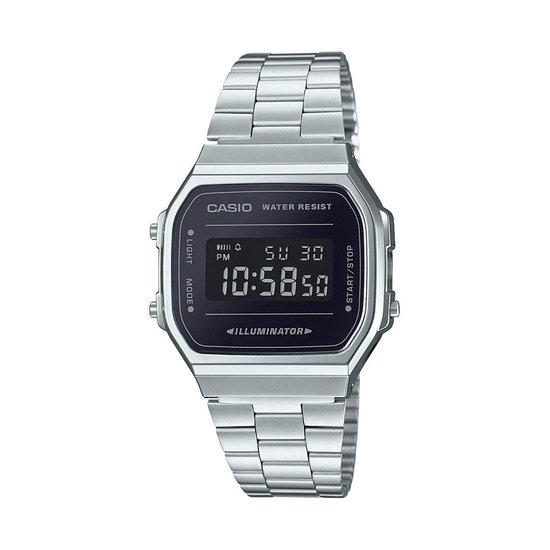 Casio Vintage Iconic A168WEM-1EF Unisex Horloge 36,3 mm - Zilverkleurig