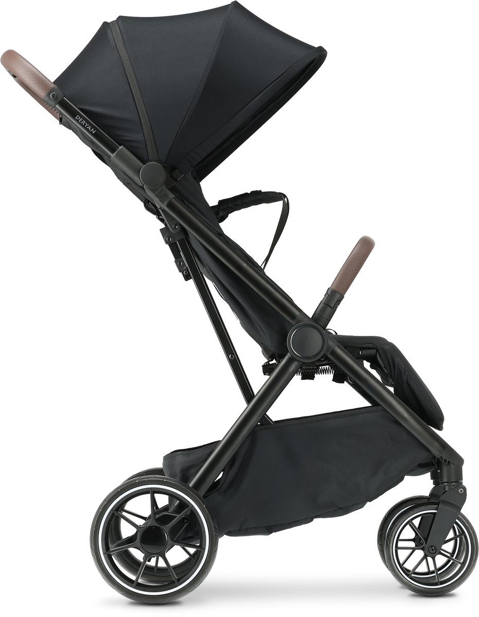 Deryan Rolo XL Buggy - Lichtgewicht Plooibuggy - Inklapbaar - Zwart