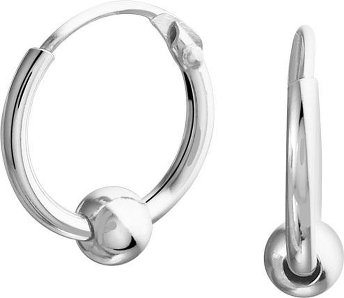 The Jewelry Collection - Oorringen Bol - Zilver