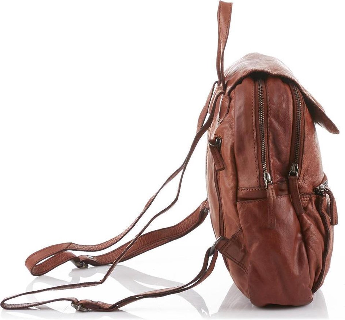 DSTRCT Harrington Road Leren Rugtas - Cognac