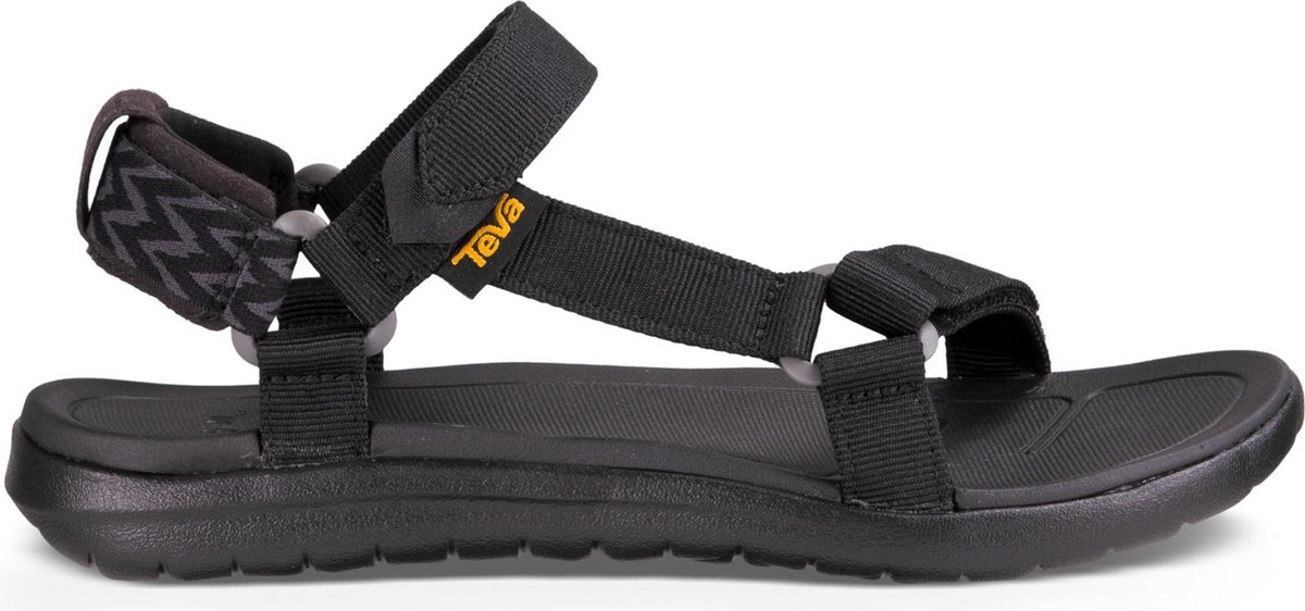 sandalen, zwarte, sport, open-toe, flexibele-band