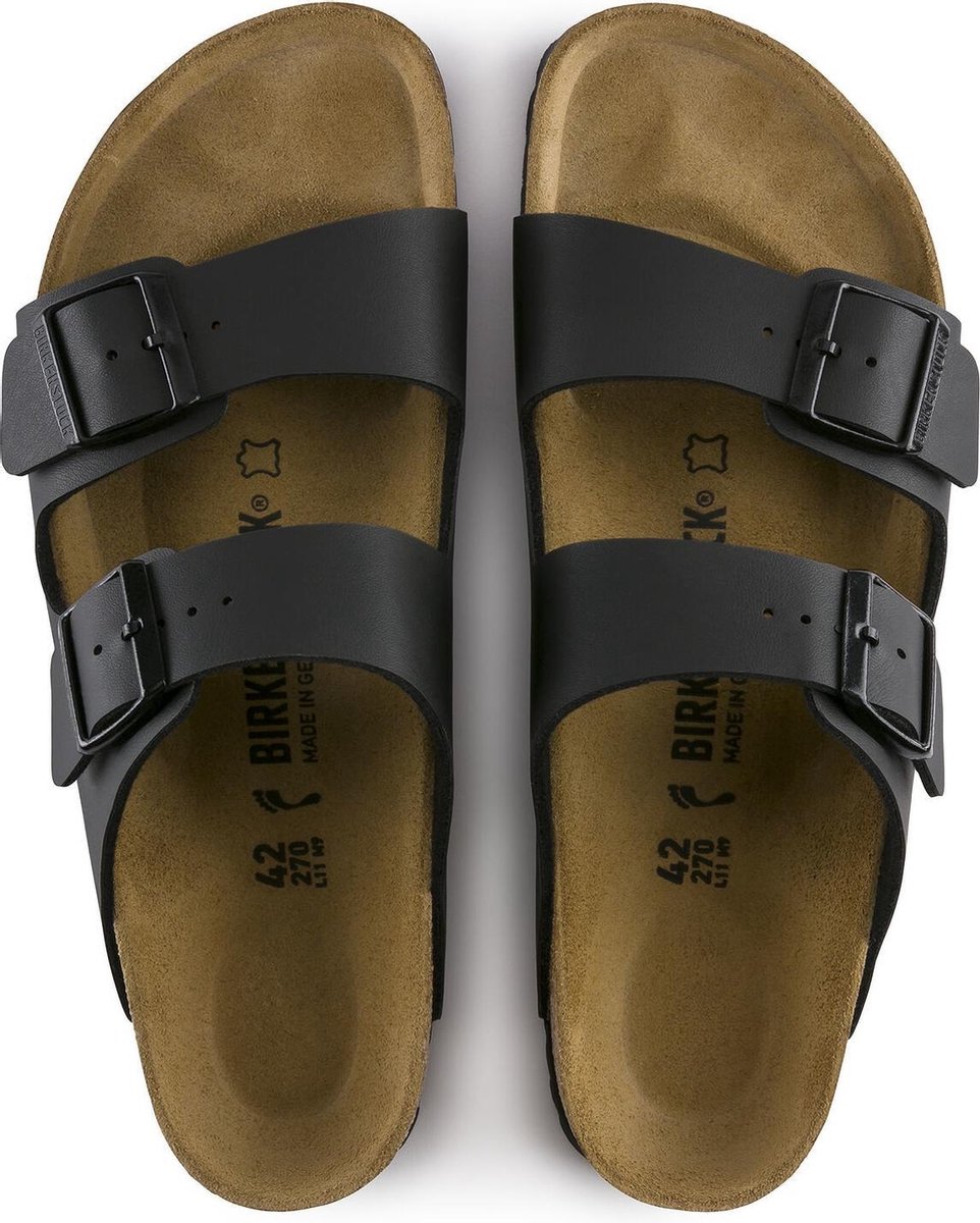 Birkenstock  - Maat 38 - Arizona Dames Slippers Smal - Black