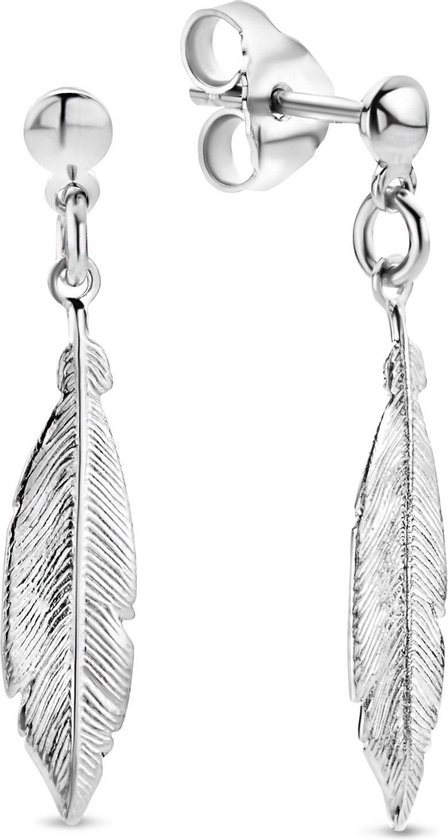 The Jewelry Collection -  Oorhangers Veer - Zilver