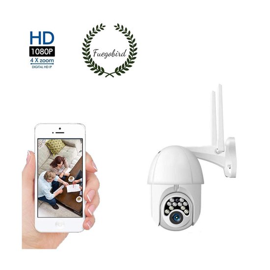 Kunststof behuizing Waterdichtheid IP66  WIFI Dome IP camera - buiten - draai- en kantelbaar - FULL