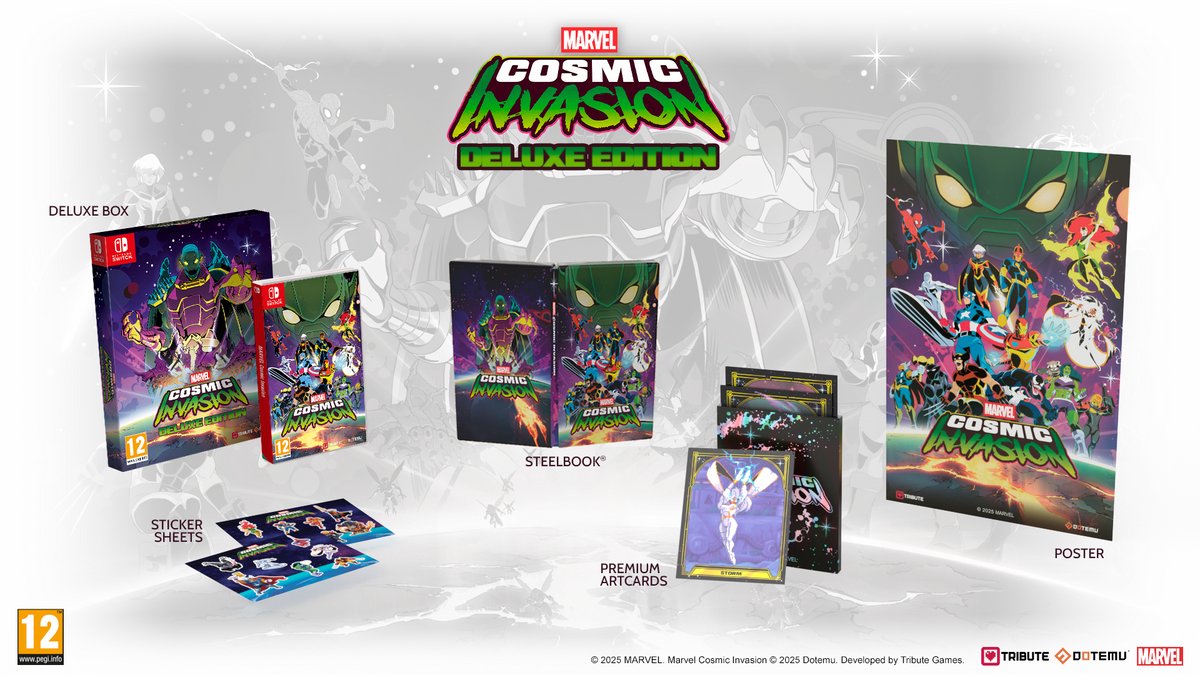 Cosmic Invasion, Deluxe Edition, Steelbook, Poster, Sticker sheets