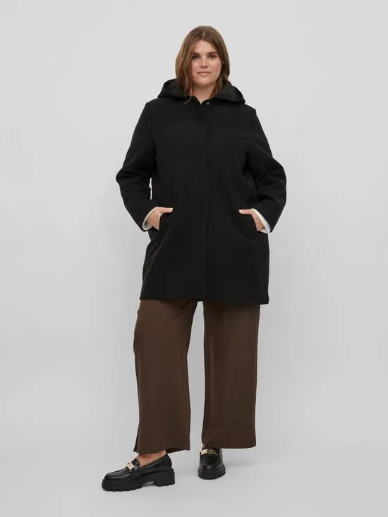 EVOKED VILA Maat 46  VIELLY HOOD JACKET/CUR Dames Jas